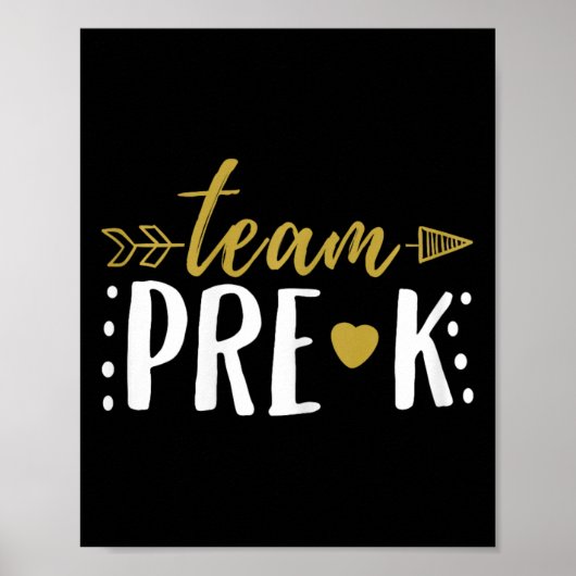 Pre-K Preschool Teacher Student Arrow Poster (Voorkant)