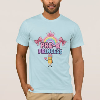 Pre-K Princess Back to School Rainbow Crown T-shirt
