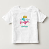 Pre-k prinses, grappig kleuter meisje kinder shirts (Voorkant)