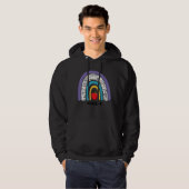 Pre K Rainbow Apple Terug naar school leraar Hoodie (Voorkant volledig)