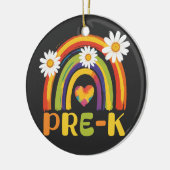 Pre-K Regenboog Terug naar School Pre-K Leraren Keramisch Ornament (Links)