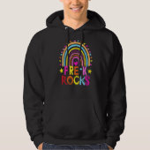 Pre K Rocks Terug naar School Team Pre K Rainbow T Hoodie (Voorkant)