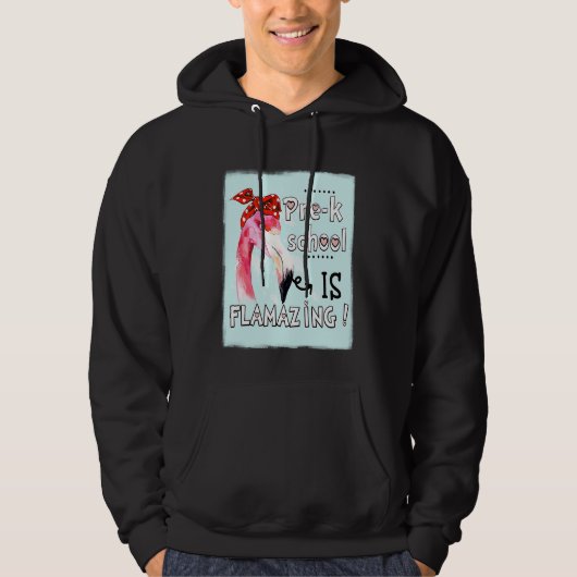 Pre k School Is Flamazing  Flamingo Amazing Hoodie (Voorkant)