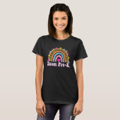 Pre-K Squad Crew Teacher Rainbow terug naar school T-shirt (Voorkant volledig)