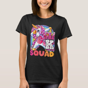 Pre K Squad Dabbing Eenhoorn Back To School Meisje T-shirt