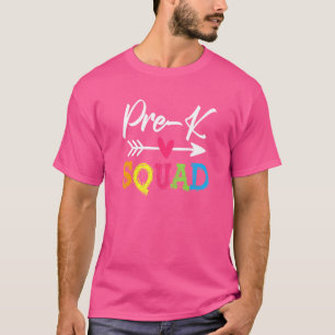 Pre K Squad Eerste Dag Voorschoolse Periode Terug  T-shirt