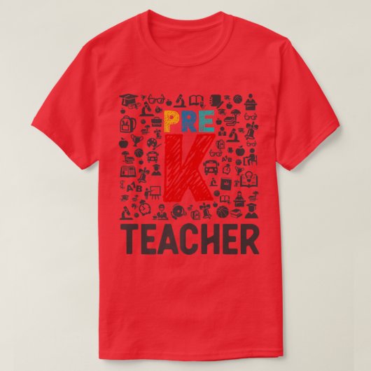 Pre-K Squad Pre Kindergarten leraar - Pre-K Teach T-shirt (Design voorkant)