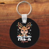 Pre-k Squad Reindeer Christmas Lights Cute Winter  Sleutelhanger (Voorkant)