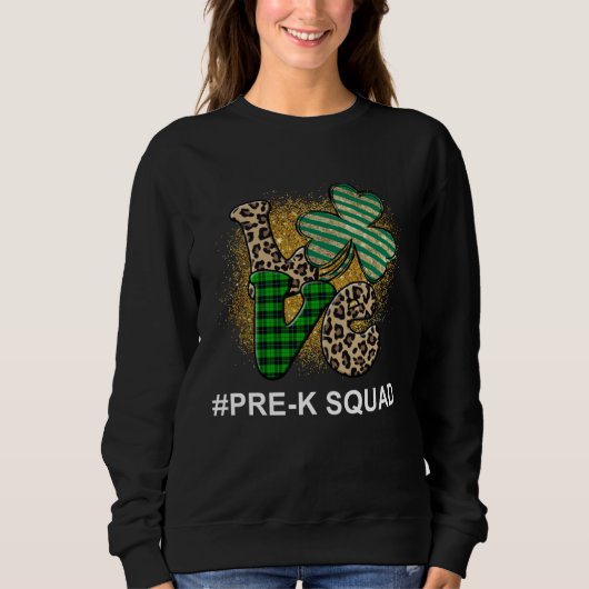 Pre K Squad St. Patrick's Dag School Trui (Voorkant)