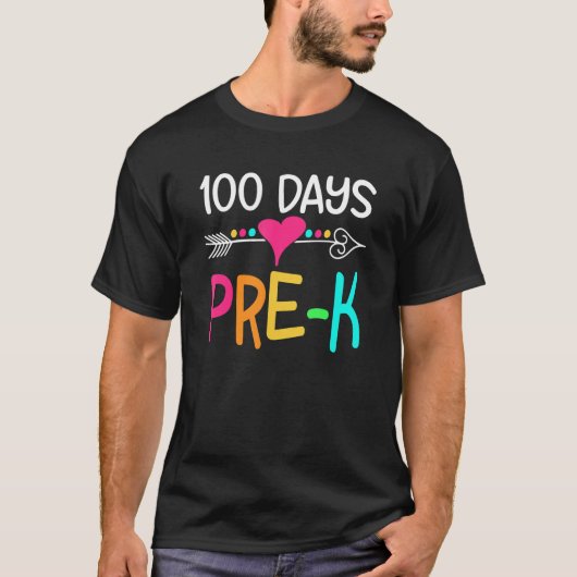 Pre K Squad Teacher Student Team 100th Day Of Scho T-shirt (Voorkant)