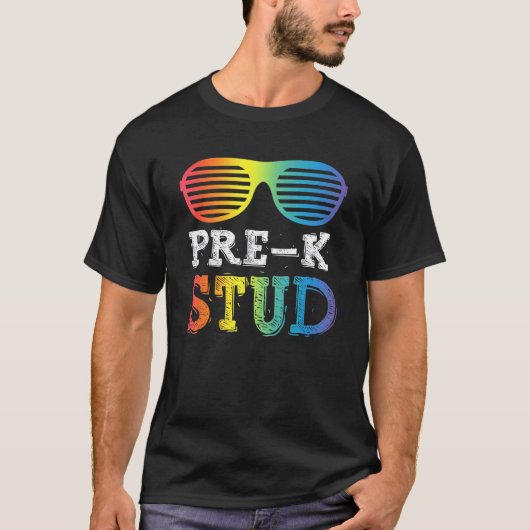 Pre K Stud voor jongens terug naar school T-shirt (Voorkant)