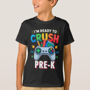 Pre-k T-shirt voor jongens videogame naar school e