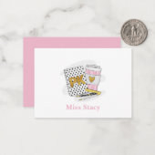 Pre K Teacher Custom Wit Notitieboek Koffie Notitiekaartje (Voorkant / Achterkant in situ)