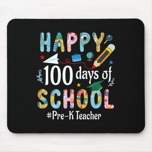 Pre-K Teacher Fun 100ste schooldag Muismat (Voorkant)