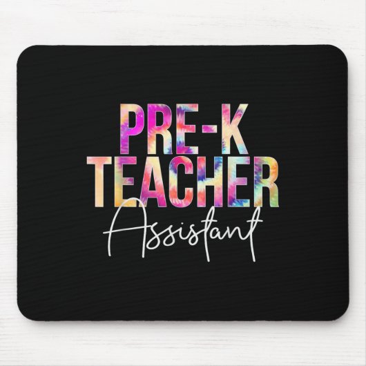 Pre-k Teacher Istant Tie Dye Back To School Apprec Muismat (Voorkant)