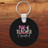 Pre-k Teacher Istant Tie Dye Back To School Apprec Sleutelhanger (Voorkant)