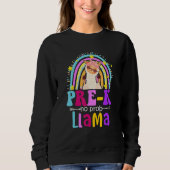 Pre-k Teacher Rainbow No Prob Llama 100 Days of Sc Trui (Voorkant)