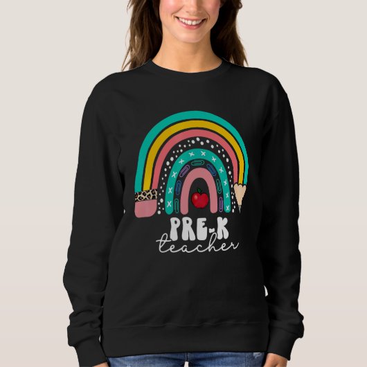 Pre K Teachers Kind Kleuterschool Squad Rainbow Te Trui (Voorkant)