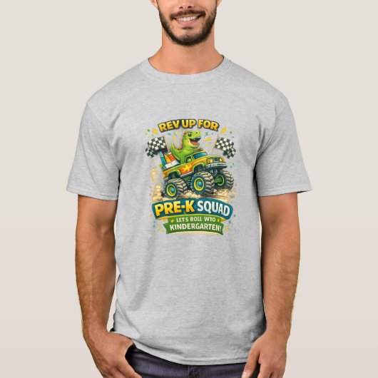 Pre-K Team Dino Vrachtwagen T-shirt (Voorkant)