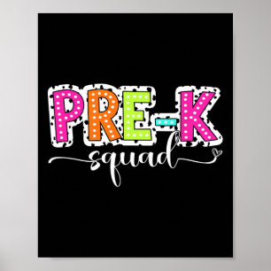 Pre-k-team Terug naar school Dalmatische Stippen  Poster