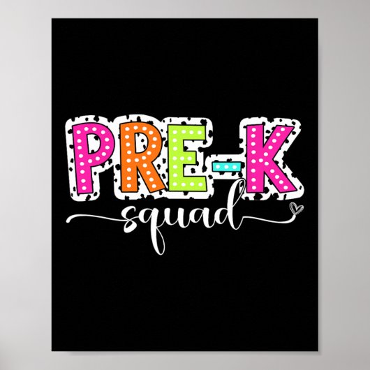 Pre-k-team Terug naar school Dalmatische Stippen Poster (Voorkant)