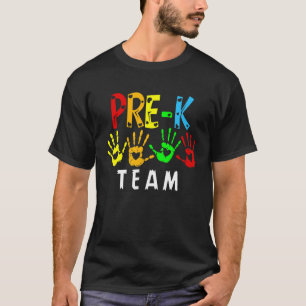 Pre-k teamhanddrukken terug naar school t-shirt