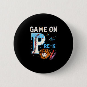 Pre-k terug naar school honkbal druppel ijs game ronde button 5,7 cm