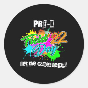 Pre-K Velddag 2022 laat de Spelen voor Keer beginn Ronde Sticker