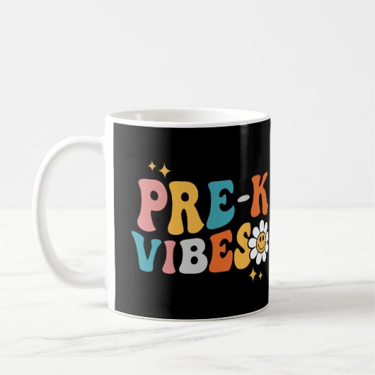 Pre-K Vibes Groovy Design Mok (Links)