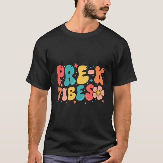 Pre-K Vibes Pre kleuterschool Terug naar school Ee T-shirt (Voorkant)