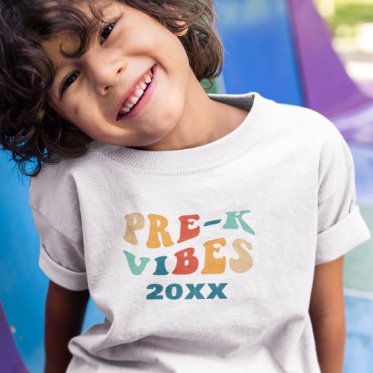 Pre-k vibes terug naar school retro t-shirt
