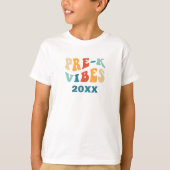 Pre-k vibes terug naar school retro t-shirt (Voorkant)