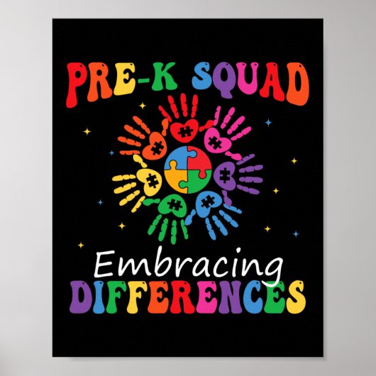 Pre-K vierkant die Verschillen autisme Sped Teac i Poster (Voorkant)