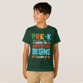 PRE-K WAAR DE ADVENTUUR A+B=C BEGINT T-SHIRT (Voorkant volledig)