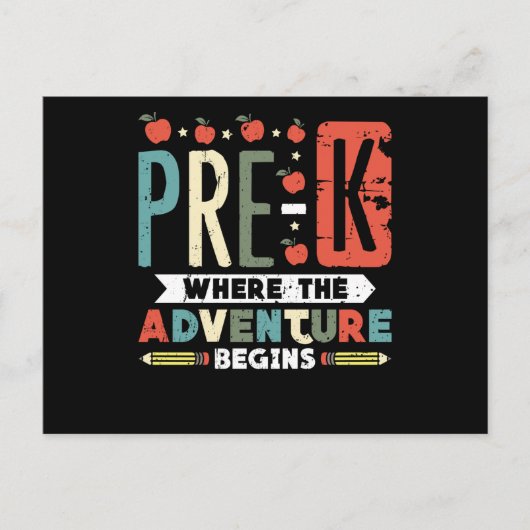 Pre-K waar het avontuur begint Briefkaart (Voorkant)