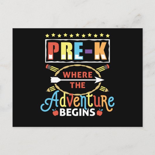 Pre-K waar het avontuur begint Briefkaart (Voorkant)