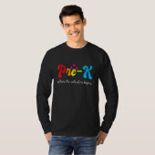 Pre K Waar Het Avontuur Begint T-shirt (Voorkant volledig)