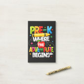 Pre-K Waar Het Avontuur Begint Terug naar School Post-it® Notes (Op bureau)