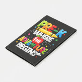 Pre-K Waar Het Avontuur Begint Terug naar School Post-it® Notes (Schuin)