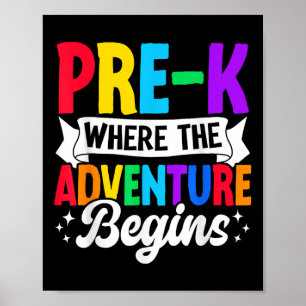 Pre-k waar het avontuur begint terug naar school poster