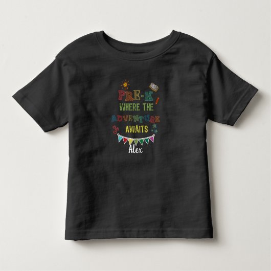 Pre-K Waar het Avontuur Kinder wacht Kinder Shirts (Voorkant)