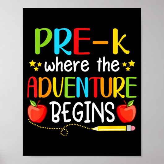 Pre-k waar het avontuur terug naar school begint poster (Voorkant)