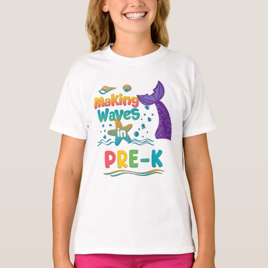 Pre-K Zeemeermin terug naar school T-shirt (Voorkant)