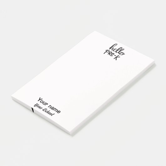 Pre-K zwart en wit Post-it® Notes (Schuin)