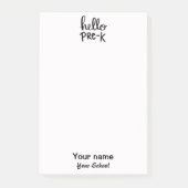 Pre-K zwart en wit Post-it® Notes (Voorkant)