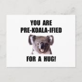 Pre Koala Qualified Hug Briefkaart (Voorkant)