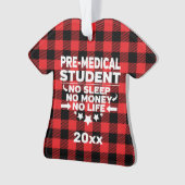 Pre Medical Student Geen Slaap-geld Rood spel Ornament (voorkant)