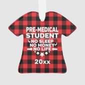 Pre Medical Student Geen Slaap-geld Rood spel Ornament (achterkant)