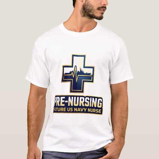 Pre-Nursing Future US Navy Nurse Cross T-shirt (Voorkant)