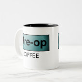 PRE-OP COFFEE TWEEKLEURIGE KOFFIEMOK (Voorkant links)